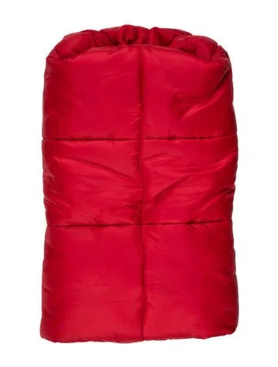 Pre-owned Maison Margiela 2018 Padded Runway Oversize Arm Warmer In Red