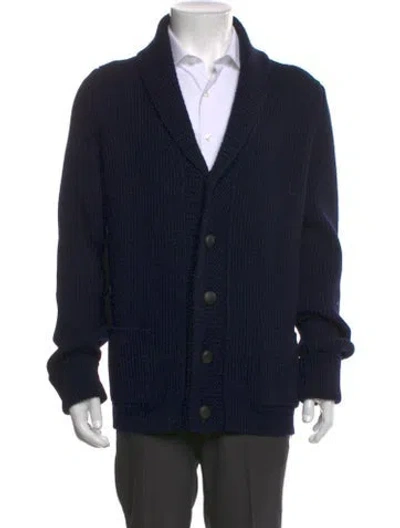 Pre-owned Maison Margiela 2018 Wool Cardigan In Blue