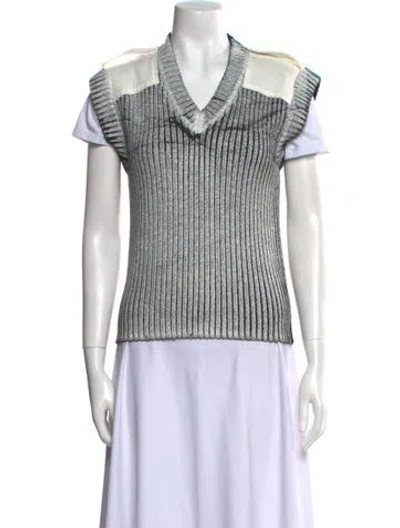 Pre-owned Maison Margiela 2018 Wool Sweater In Gray