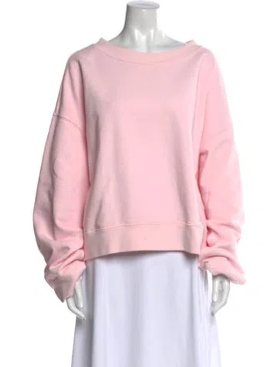 Pre-owned Maison Margiela 2019 Bateau Neckline Sweatshirt In Pink