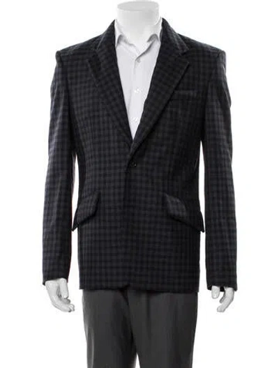 Pre-owned Maison Margiela 2019 Houndstooth Print Blazer In Blue
