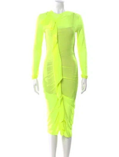 Pre-owned Maison Margiela 2019 Midi Length Dress In Green