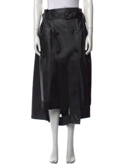 Pre-owned Maison Margiela 2019 Midi Length Skirt In Black
