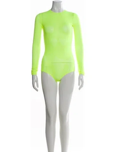 Pre-owned Maison Margiela 2019 Nylon Bodysuit In Green
