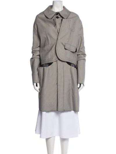 Pre-owned Maison Margiela 2019 Virgin Wool Coat In Neutral