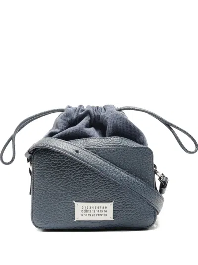 Pre-owned Maison Margiela 2020-2025 Small 5ac Leather Shoulder Bag In Blue