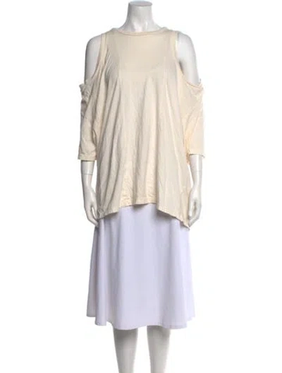 Pre-owned Maison Margiela 2020 Bateau Neckline Tunic In Neutral