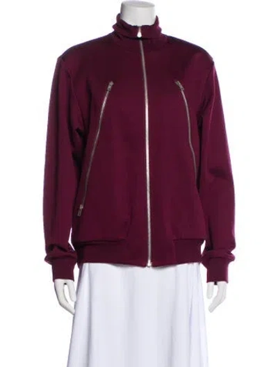 Pre-owned Maison Margiela 2020 Biker Jacket In Burgundy