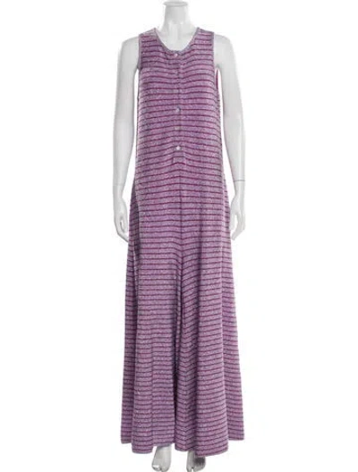 Pre-owned Maison Margiela 2020 Striped Jumpsuit In Purple
