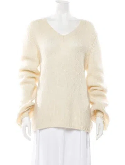 Pre-owned Maison Margiela 2020 V-neck Sweater In Neutrals