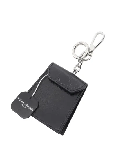 Pre-owned Maison Margiela 2020s 4 Stitches Tea-bag Bag Charm In Black