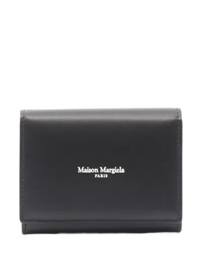 Pre-owned Maison Margiela 2020s Bi-fold Leather Wallet In Black