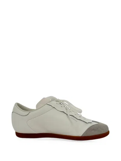 Pre-owned Maison Margiela 2020s Featherlight Leather Sneakers In White
