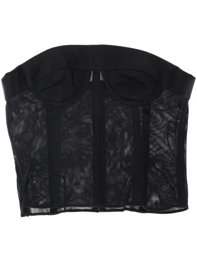 Pre-owned Maison Margiela 2020s Four-stitch Logo Bodice In Black