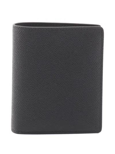 Pre-owned Maison Margiela 2020s Four Stitches Bi-fold Wallet In Black