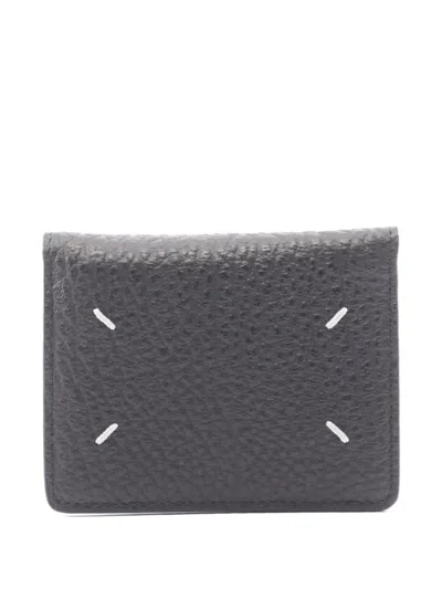 Pre-owned Maison Margiela 2020s Four Stitches Key Ring Card Case In Black
