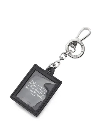 Pre-owned Maison Margiela 2020s Four-stitch Logo Key Ring In Black