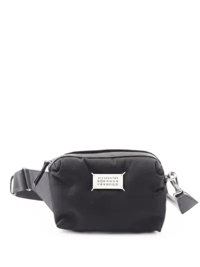 Pre-owned Maison Margiela 2020s Glam Slam Sport Leather Shoulder Bag In Black