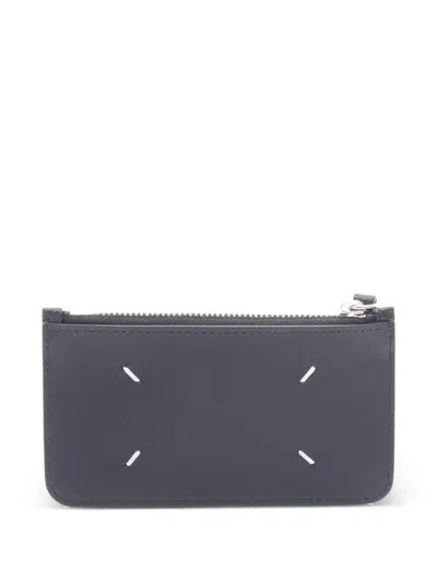 Pre-owned Maison Margiela 2020s Leather Card Case In Black