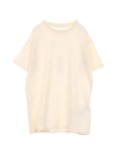 Pre-owned Maison Margiela 2020s Logo Print Short Sleeve T-shirt In Neutrals