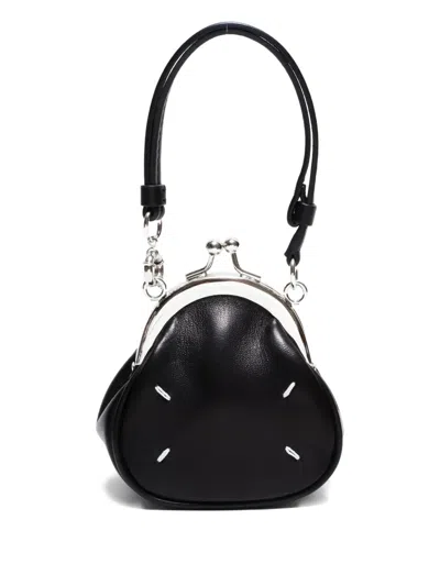 Pre-owned Maison Margiela 2020s Micro Tabi Flame Handbag In Black