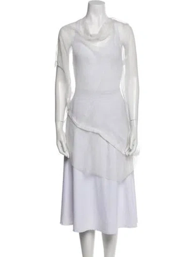 Pre-owned Maison Margiela 2021 Cowl Neck Tunic In Neutral