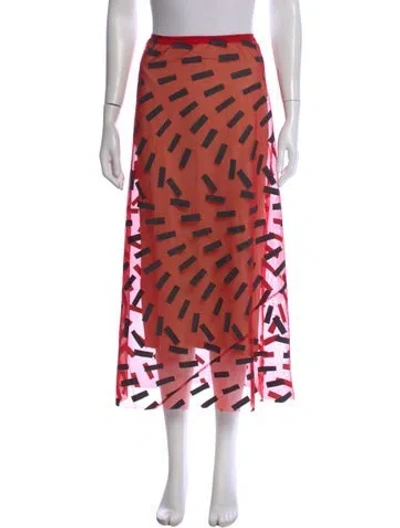 Pre-owned Maison Margiela 2021 Long Skirt In Orange