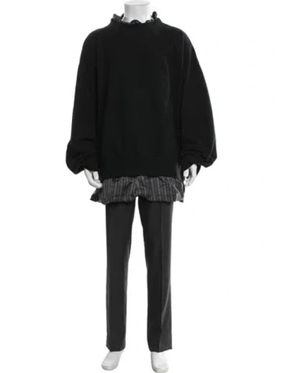 Pre-owned Maison Margiela 2021 Mock Neck Sweatshirt In Black