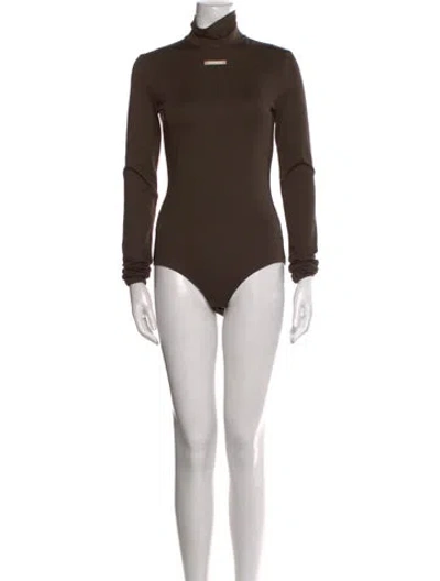 Pre-owned Maison Margiela 2021 Turtleneck Bodysuit In Brown