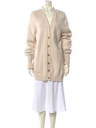 Pre-owned Maison Margiela 2021 V-neck Sweater In Neutral