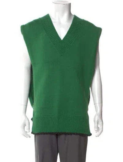 Pre-owned Maison Margiela 2021 Wool Sweater Vest In Green