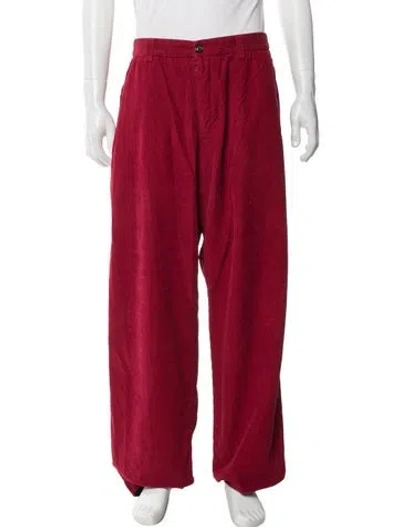 Pre-owned Maison Margiela 2022 Corduroy Pants In Red