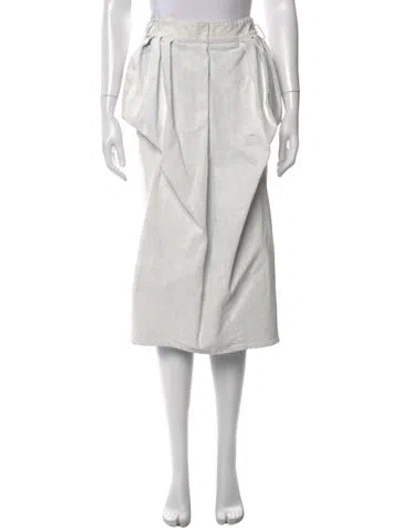Pre-owned Maison Margiela 2022 Midi Length Skirt In White