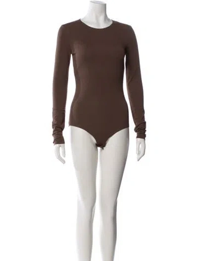 Pre-owned Maison Margiela 2022 Nylon Bodysuit W/ Tags In Brown