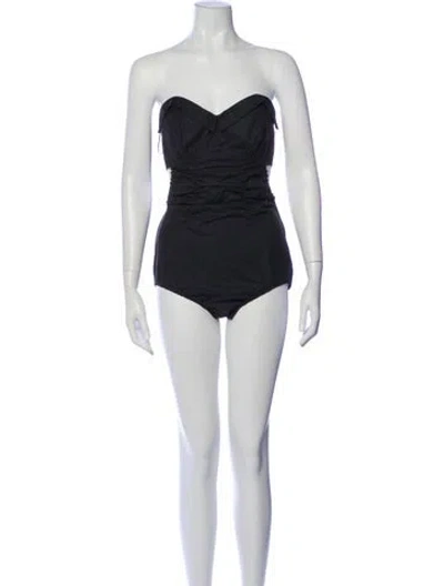 Pre-owned Maison Margiela 2022 Strapless Bodysuit In Black
