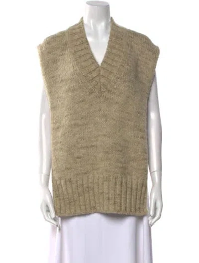 Pre-owned Maison Margiela 2022 V-neck Sweater In Neutral