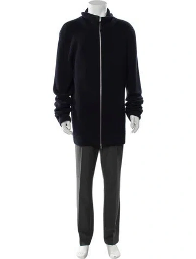 Pre-owned Maison Margiela 2023 Mock Neck Cardigan In Blue