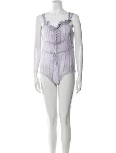 Pre-owned Maison Margiela 2023 Silk Romper In Purple