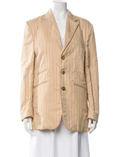 Pre-owned Maison Margiela 2023 Striped Blazer In Neutral