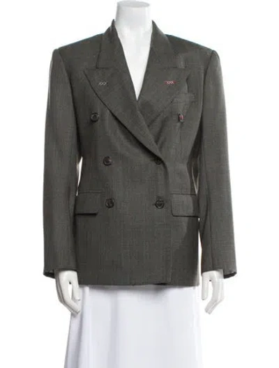 Pre-owned Maison Margiela 2023 Wool Blazer In Green