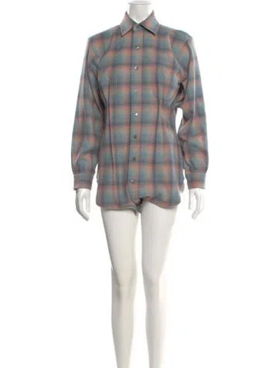 Pre-owned Maison Margiela 2023 Wool Romper In Blue
