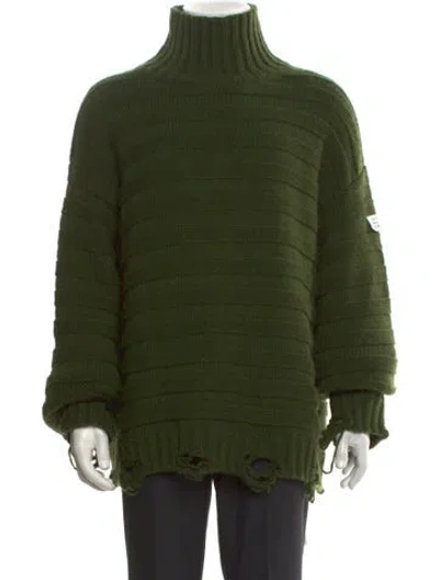 Pre-owned Maison Margiela 2024 Horizontal Rib Jumper Pullover In Green