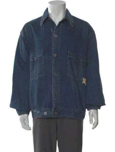 Pre-owned Maison Margiela 2024 Long Sleeve Denim Shirt In Blue