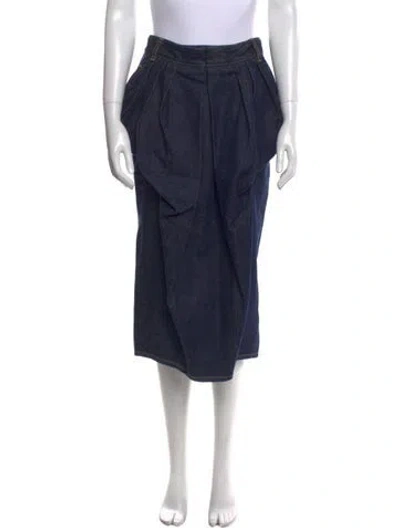 Pre-owned Maison Margiela 2024 Midi Length Skirt In Blue