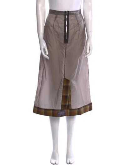 Pre-owned Maison Margiela 2024 Midi Length Skirt In Gray