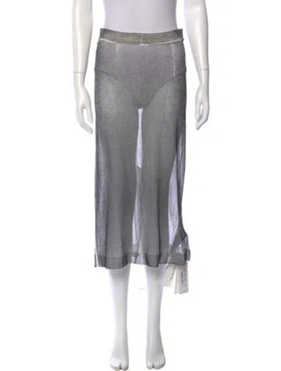 Pre-owned Maison Margiela 2024 Midi Length Skirt In Gray