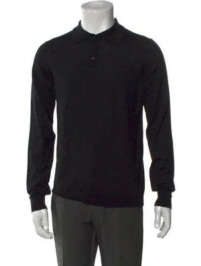 Pre-owned Maison Margiela 2024 Wool Polo Sweater In Blue
