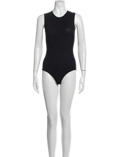 Pre-owned Maison Margiela 2025 Crew Neck Bodysuit In Black