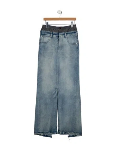 Pre-owned Maison Margiela 2025 Long Skirt In Blue