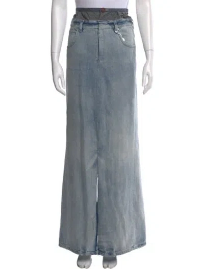 Pre-owned Maison Margiela 2025 Long Skirt In Blue